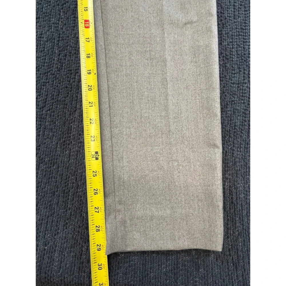 Banana Republic Tailored Slim Fit Vitale Barberis Canonico Wool Pants Tan 33S